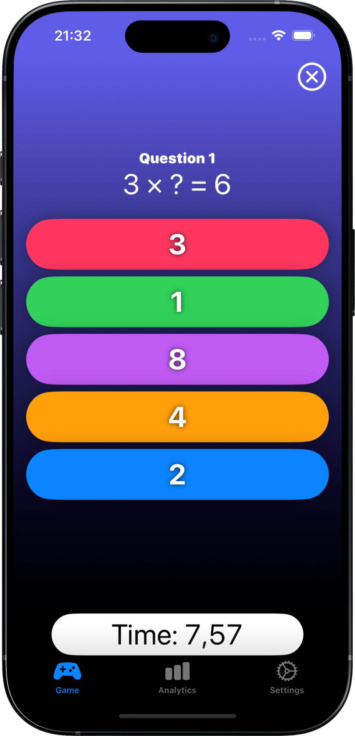 MathCraft ThinkFast Math interface showing math challenges